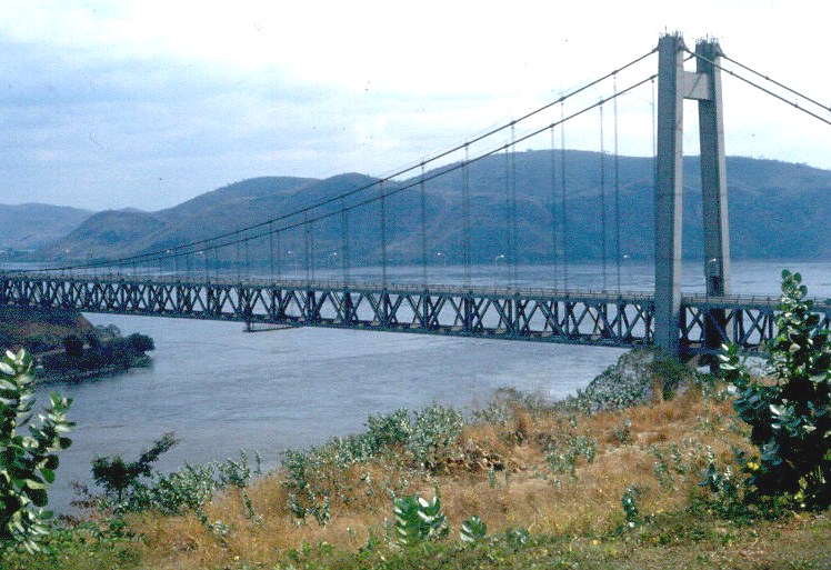 Matadi Suspension Bridge over the Congo (in former Zaire) 