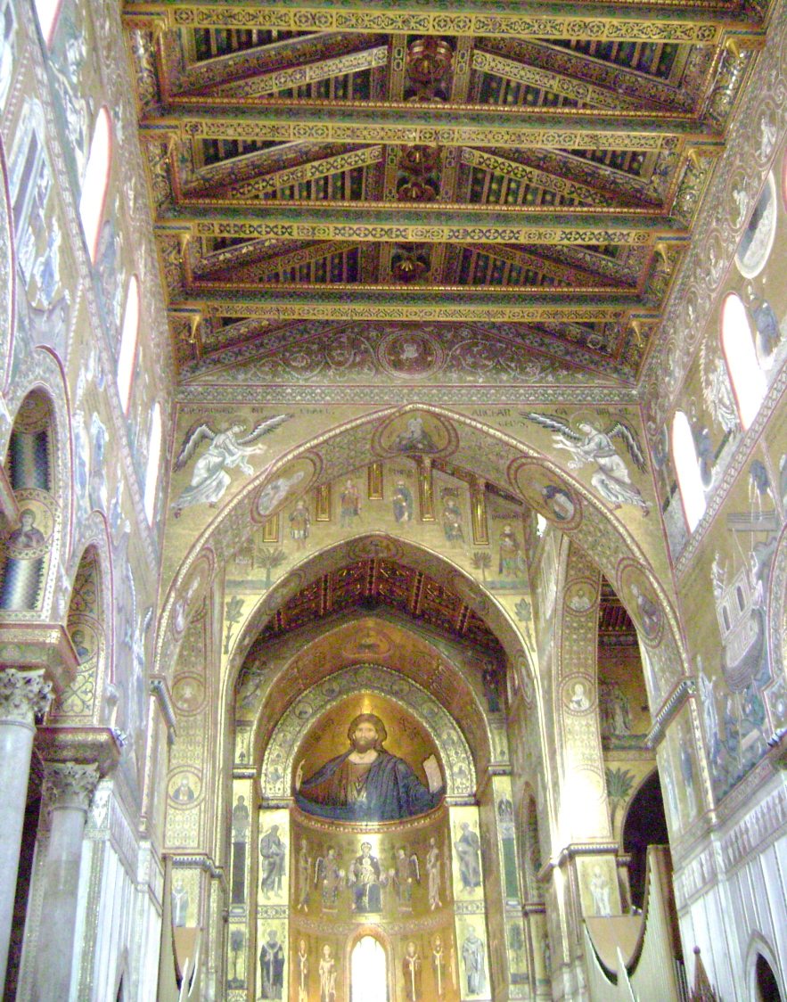 L'intérieur de la cathédrale (duomo) de Monreale 