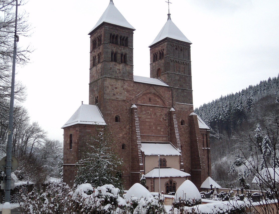 L'église abbatiale St Léger, à Murbach (Haut-Rhin) 