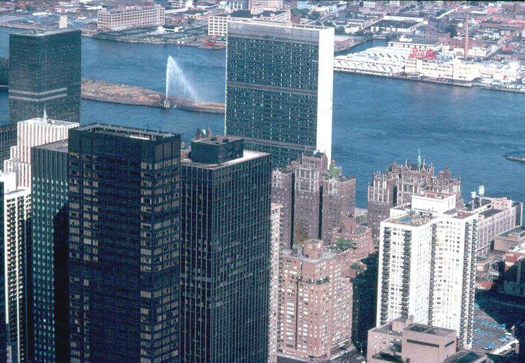 UN Headquarters as seen from the Empire State Building 