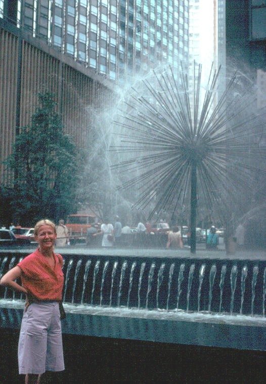 Fontaine au pied du Rockefeller Center à New York 