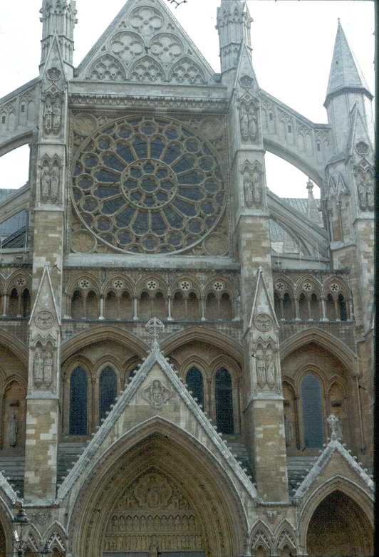 Westminster AbbeyFaçade de l'entrée nord 