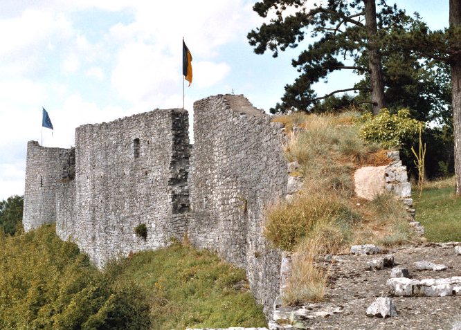 Ruins of the walls at Poilvache Castle 