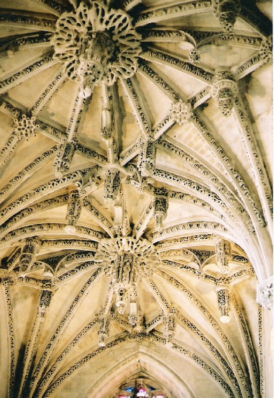 La voûte (gothique flamboyant) de la chapelle du Saint-Esprit à Rue (Somme) 