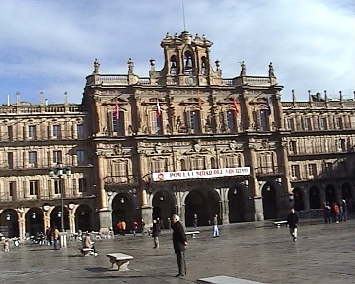 L'Ayuntamiento (hôtel de ville) de Salamanque (Castille-et-Leon), sur la Plaza Mayor 