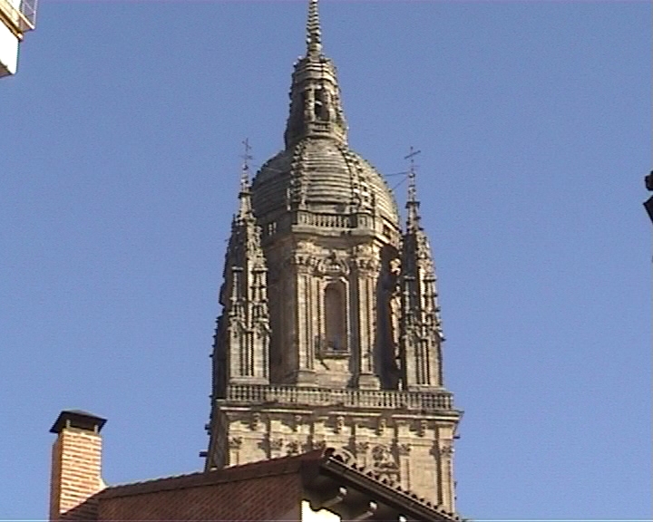 Une tour de façade de la cathédrale de Salamanque 