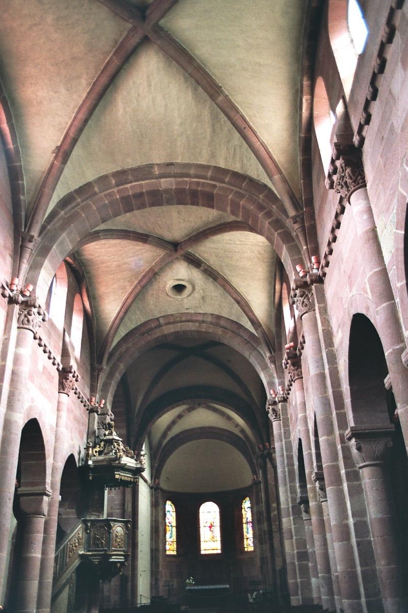 Les voûtes de l'église (gothique) Sainte-Foy, à Sélestat 