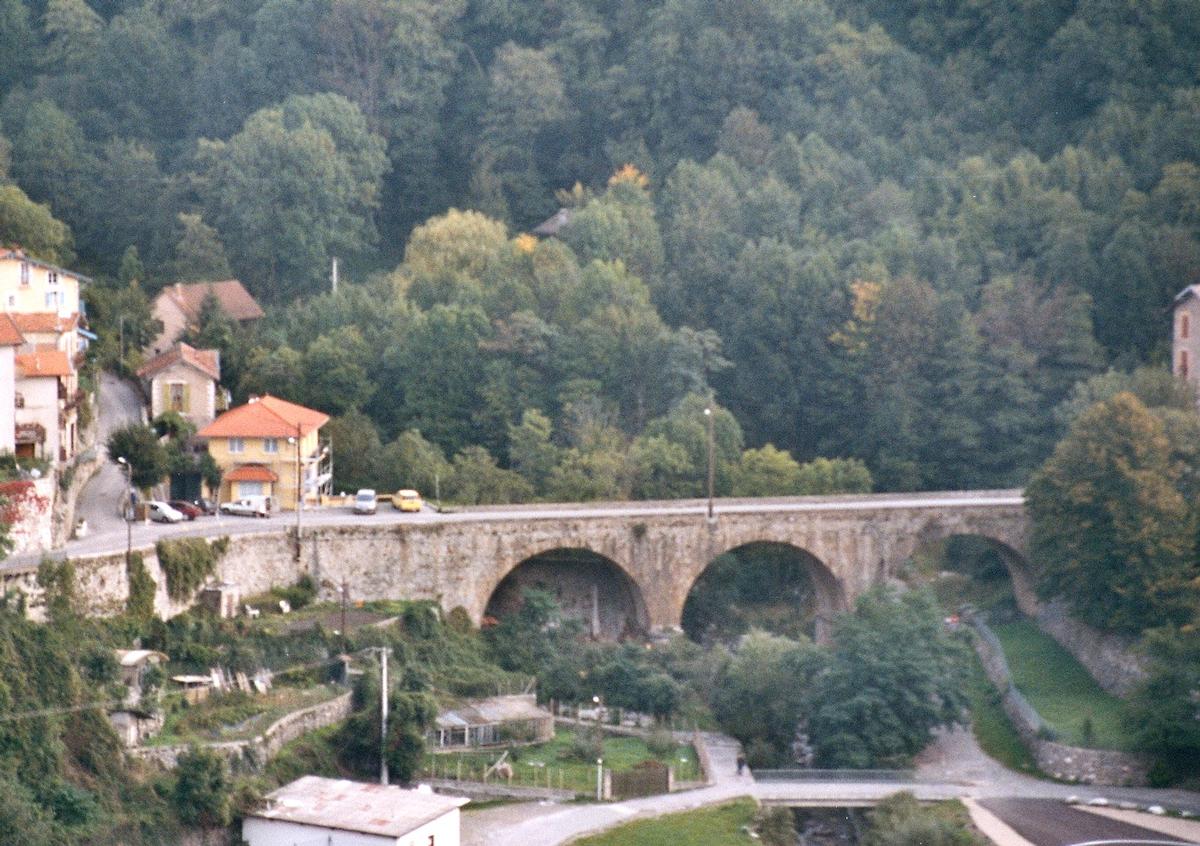 Le pont routier de la D2565 à l'entrée sud de Saint-Martin-Vésubie 