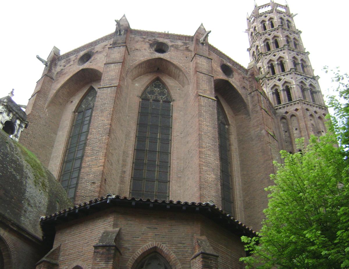 Le chevet de l'église du couvent des Jacobins à Toulouse 