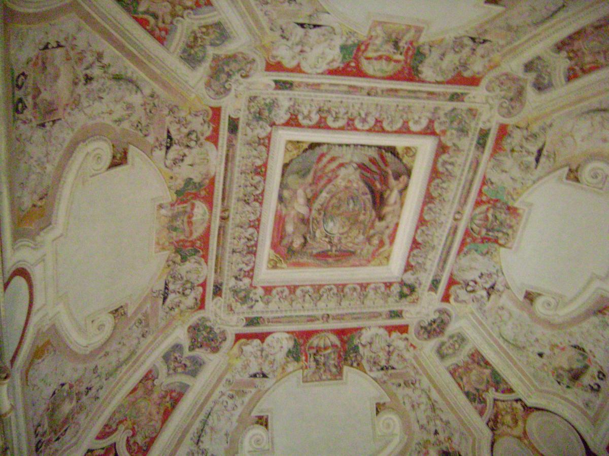 Les plafonds des salles de la villa d'Este, à Tivoli (Latium), restaurée au 16e siècle par et pour le cardinal Hippolyte d'Este 