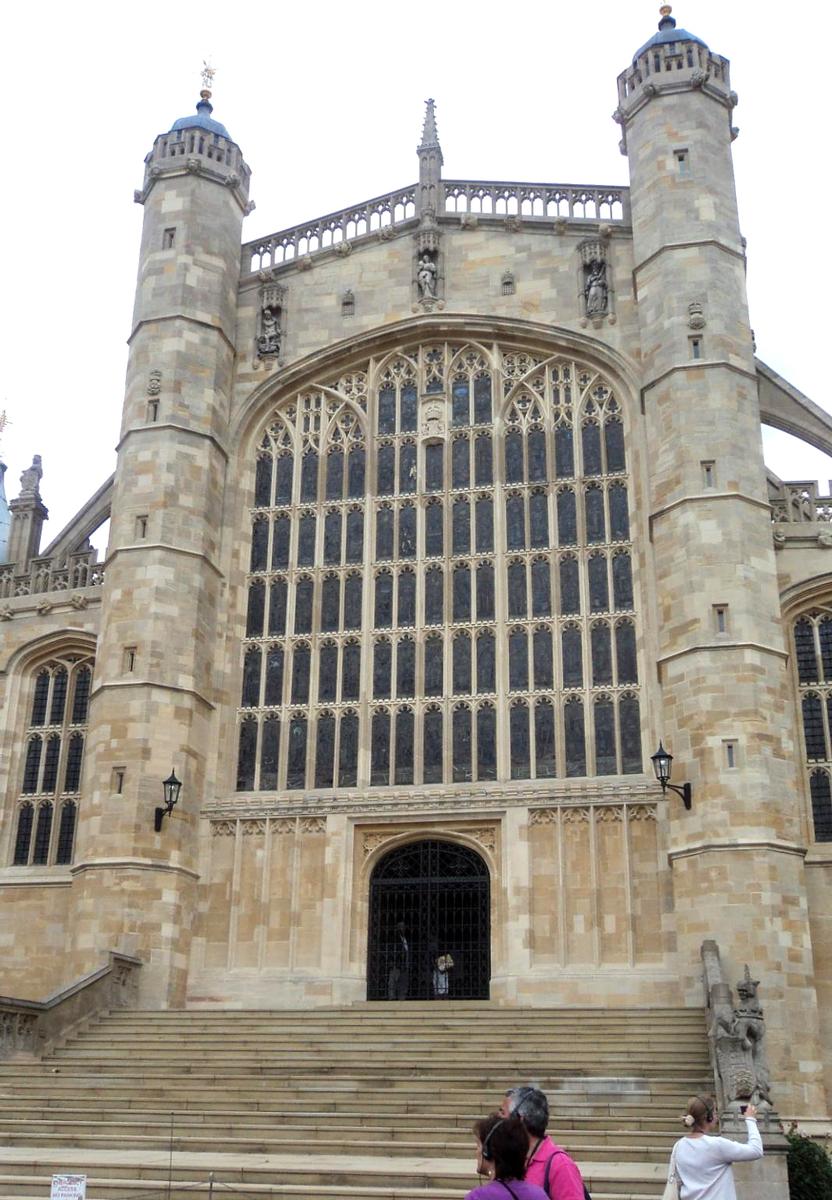 Le Grand Portail Ouest de la chapelle Saint-Georges (1475-1525) du château de Windsor 