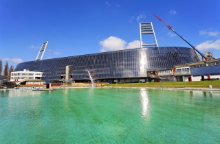 Die gesamte PV-Anlage des Stadions wird bis zu 1,2 MW Strom pro Jahr erzeugen 