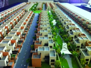 Siedlungsprojekt in Riad, Saudi Arabien (Modell, Ausschnitt) 