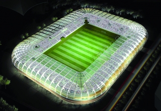 Modell des Grenoble Stadions 