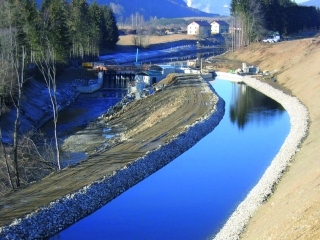 Abdichtung für den Oberwasserkanal des Kraftwerks Ritzersdorf 