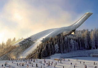Der neue Holmenkollen Ski Jump ist die beliebteste Touristenattraktion in Norwegen 