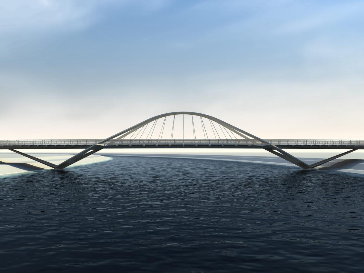 Nuevo puente sobre el río Llobregat en la Carretera Puerto-Aeropuerto 