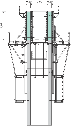 Storda Bru.Section through slipform system for pylons 