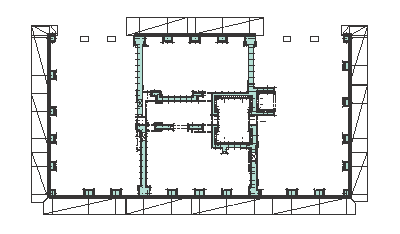 Plan view/section of floor and formwork system used 