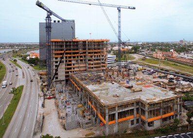 PERI USA/Orlando developed a comprehensive formwork concept for the residential structure ´The Edge´ in West Palm Beach, Florida 