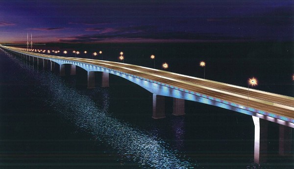 Dong-Hai-Brücke in Luchaogang 