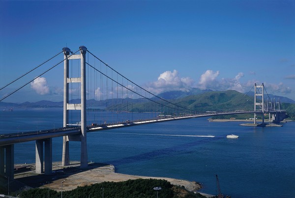 Tsing-Ma-Brücke in Hong Kong 