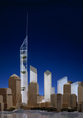 World Trade Center Study.View from Hudson River 