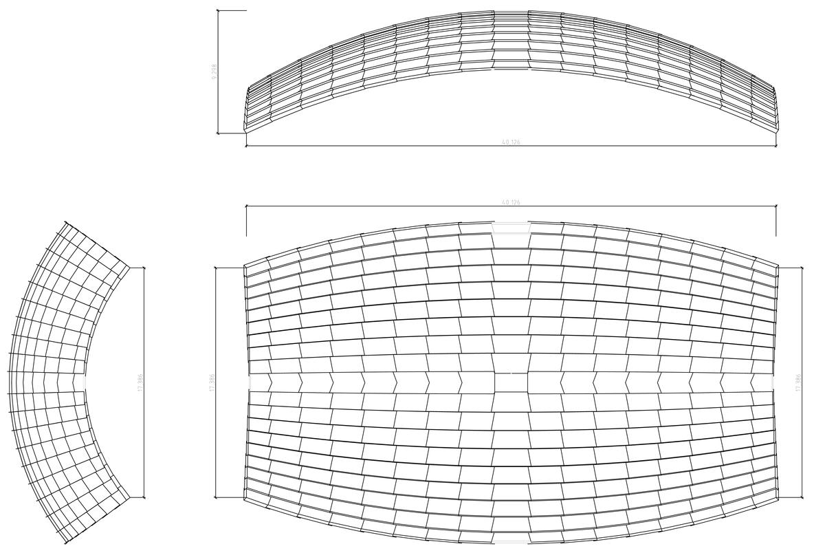 Roof over the Saint Antony Archeological Site - plan and elevations 