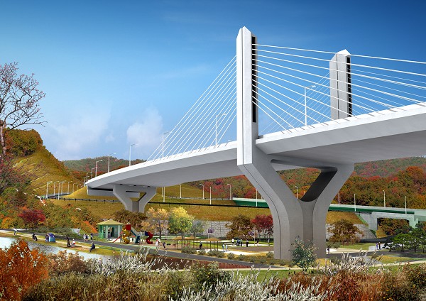 Erste Kack-Hwa-Brücke, Stdt Gwangju, Südkorea 