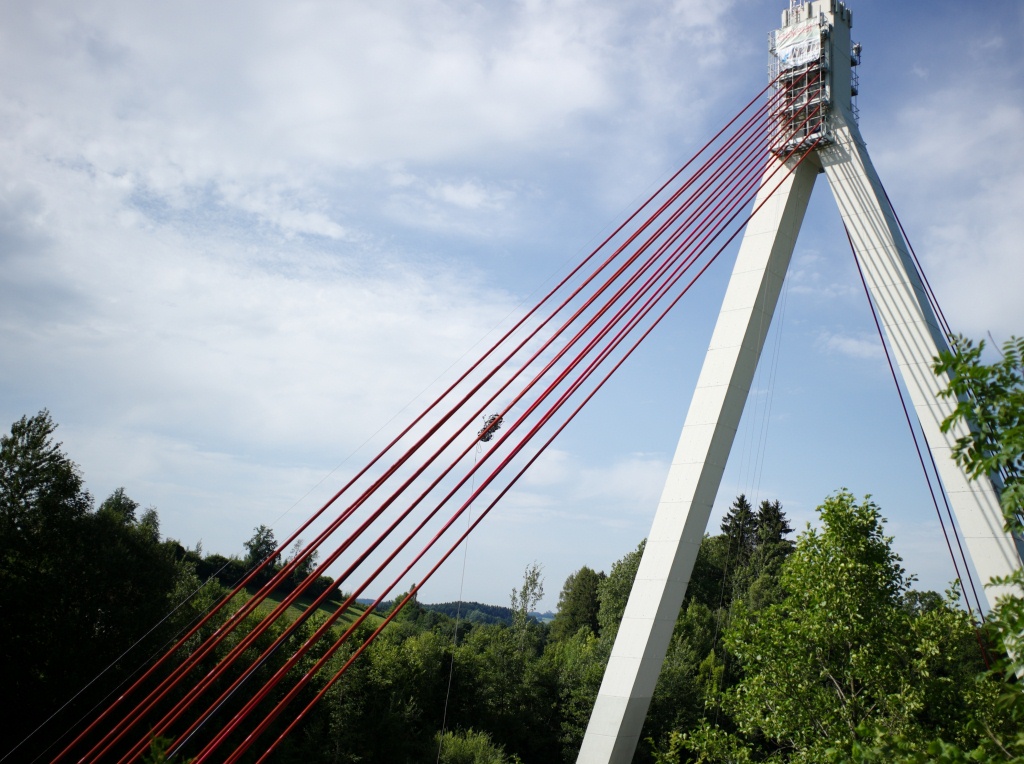 Talbrücke Obere Argen mit ATIS Seilroboter 
