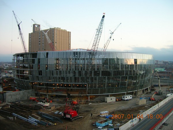 Overall progress photo taken in January 2007 showing bowl area 