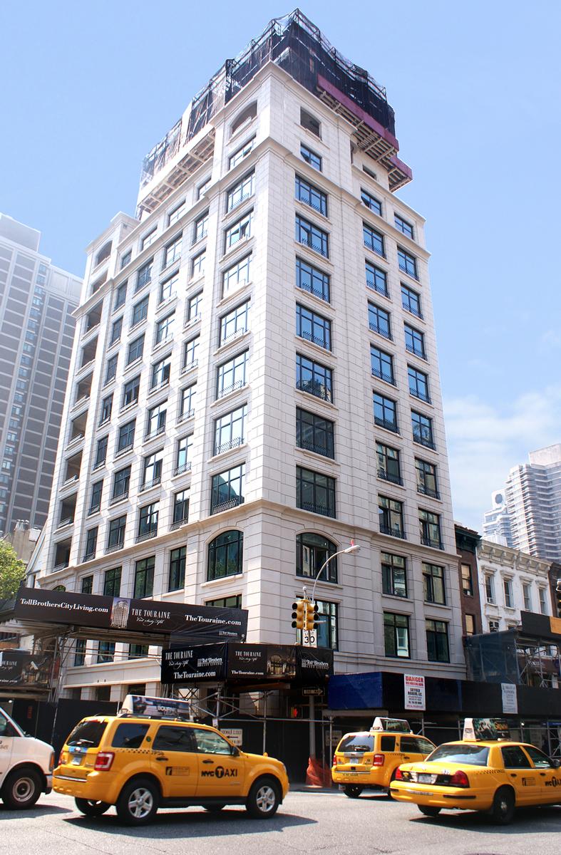 Das Luxushochhaus "The Touraine" in New York City ist das bis dato einzige vollflächig entkoppelte Gebäude in den USA 