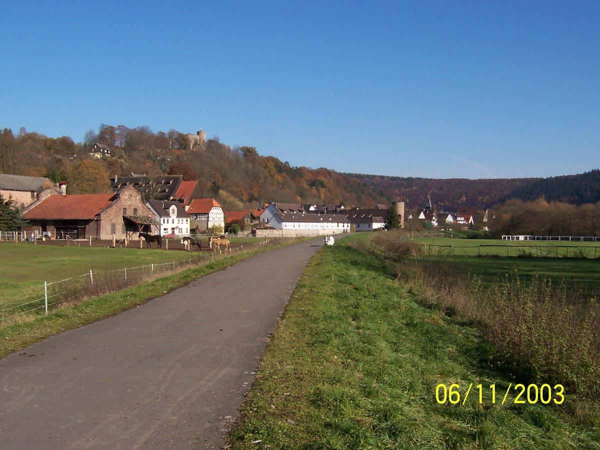 Hochwasserschutzdeich in Helmarshausen 