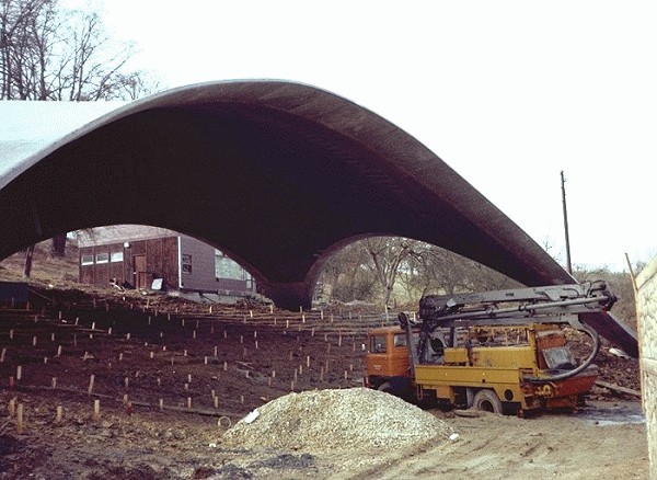 Aichtal Outdoor Theater during construction 