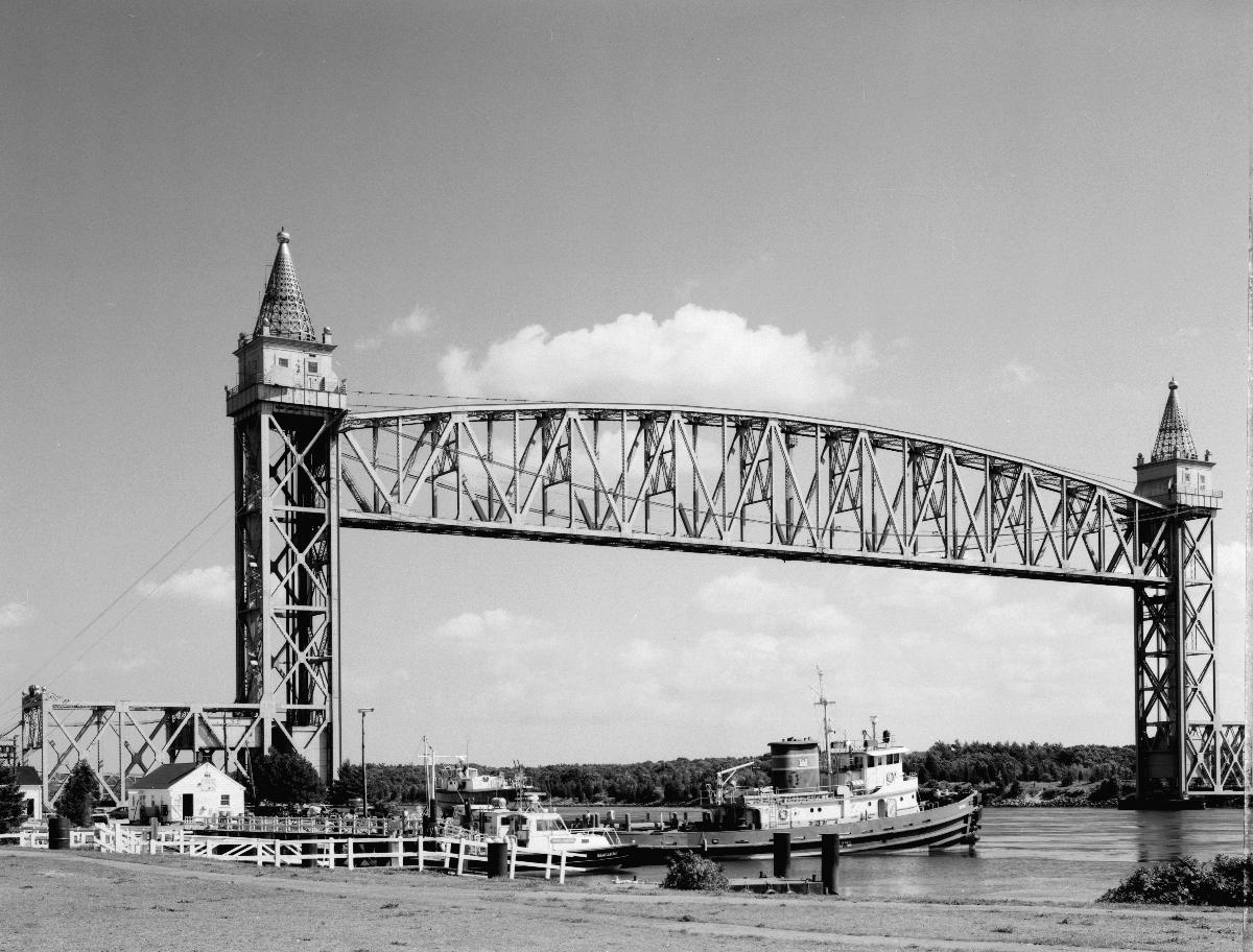 Cape Cod Canal Lift Bridge Spanning Cape Cod Canal, Buzzards Bay, Barnstable County, MA (HAER MASS,1-BUZBA,1–1)