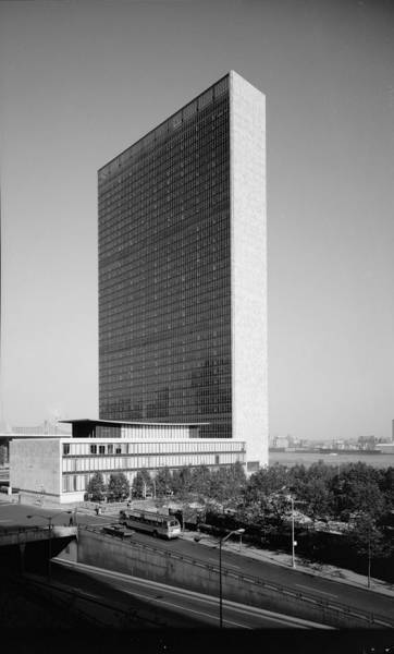 United Nations Plaza Secretariat Building und Dag Hammarskjöld-Bibliothek – (HABS, NY,31-NEYO,151-2)