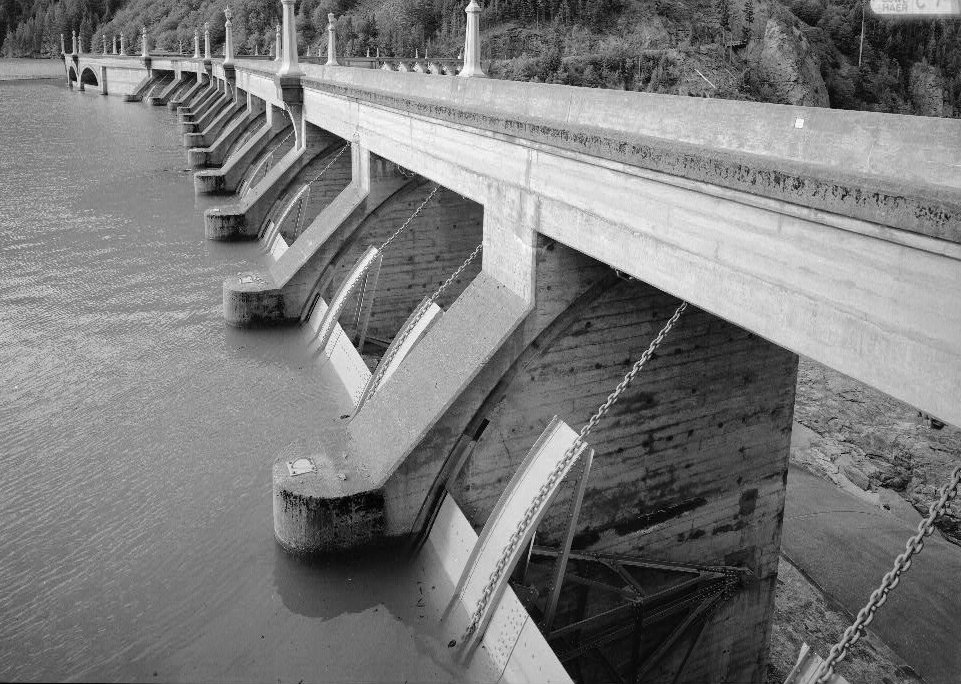 Diablo Dam On Skagit River, 6.9 miles upstream from Newhalem, Newhalem vicinity, Whatcom County, WA (HAER, WASH,37-NEHA.V,1-F-9)