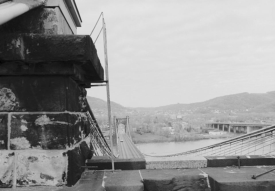 Wheeling Suspension Bridge Spanning East channel of Ohio River at U.S. Route, Wheeling, Ohio County, WV (HAER, WVA,35-WHEEL,35-42)