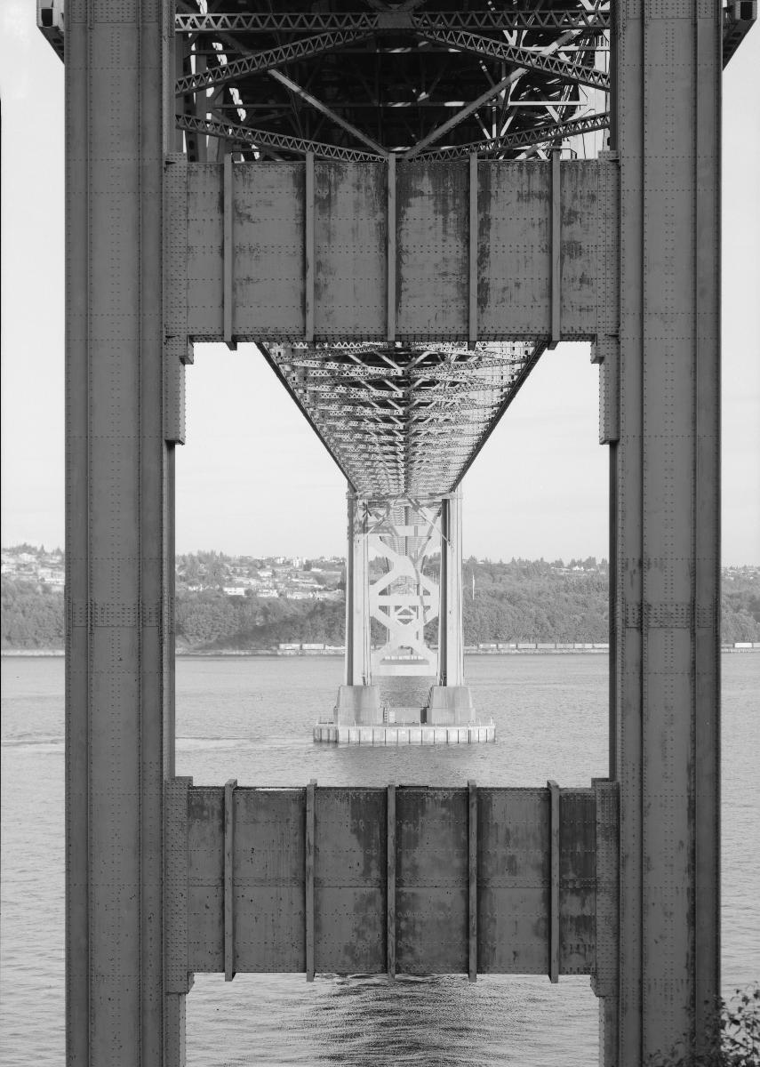 Original unreplaced approach from first suspension bridge (HAER WA-99-20) 