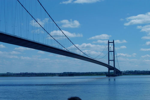 Humber Bridge vue de la rive nord 