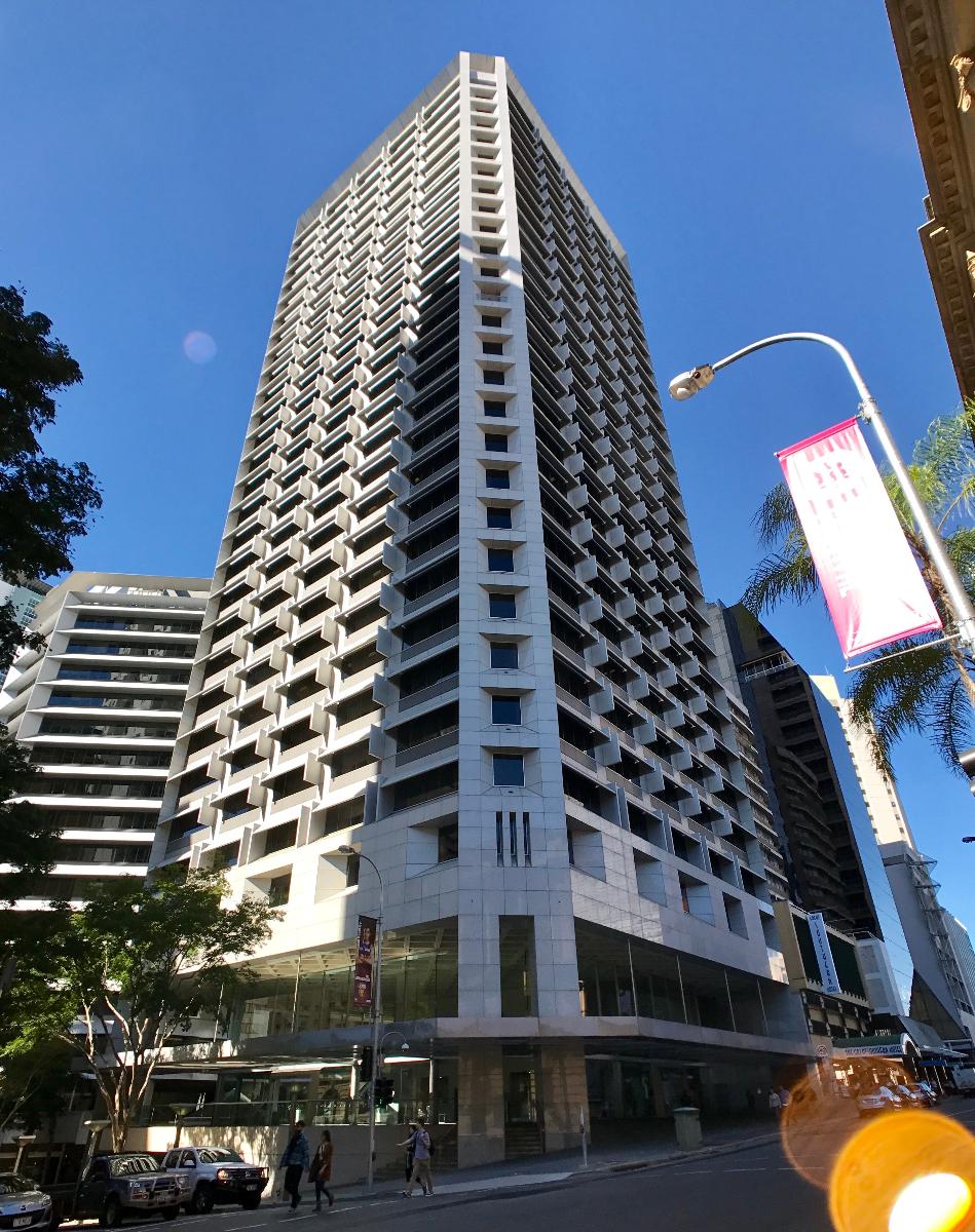 111 George Street from across intersection with Charlotte Street, Brisbane 