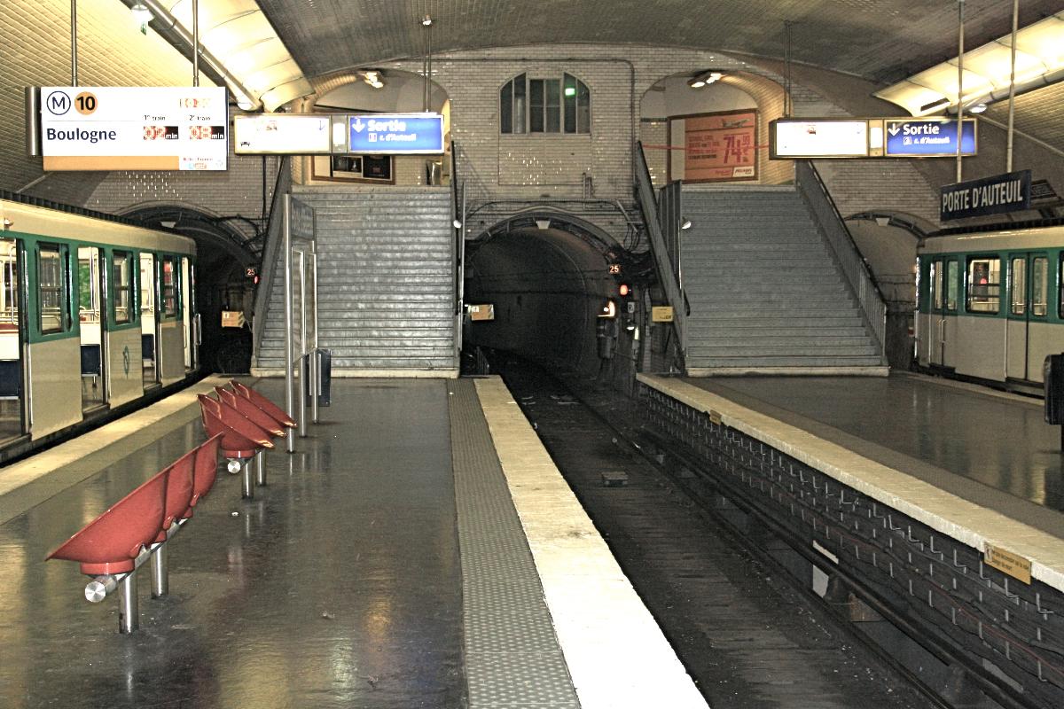 La station Porte d'Auteuil du métro de Paris 