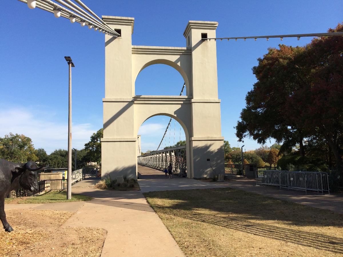 Waco Suspension Bridge, At Bridge St., over the Brazos River Waco 