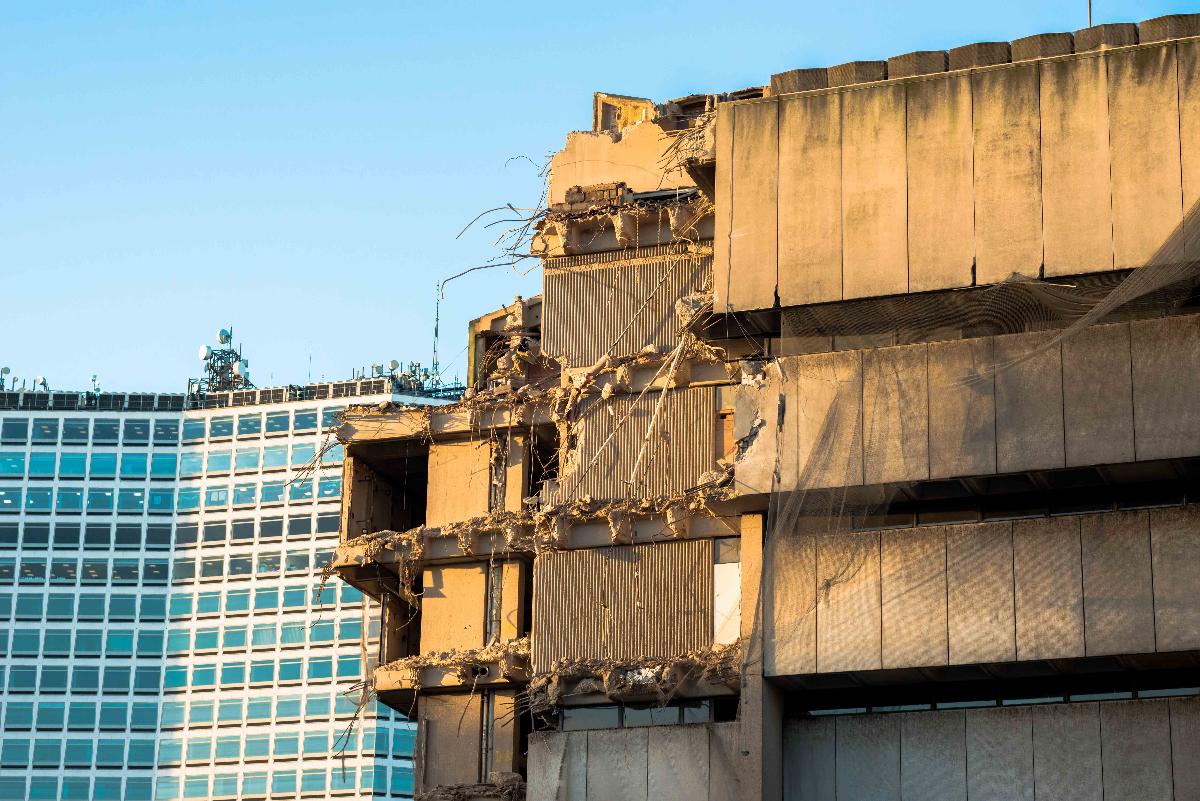 Birmingham Central Library under demolition 