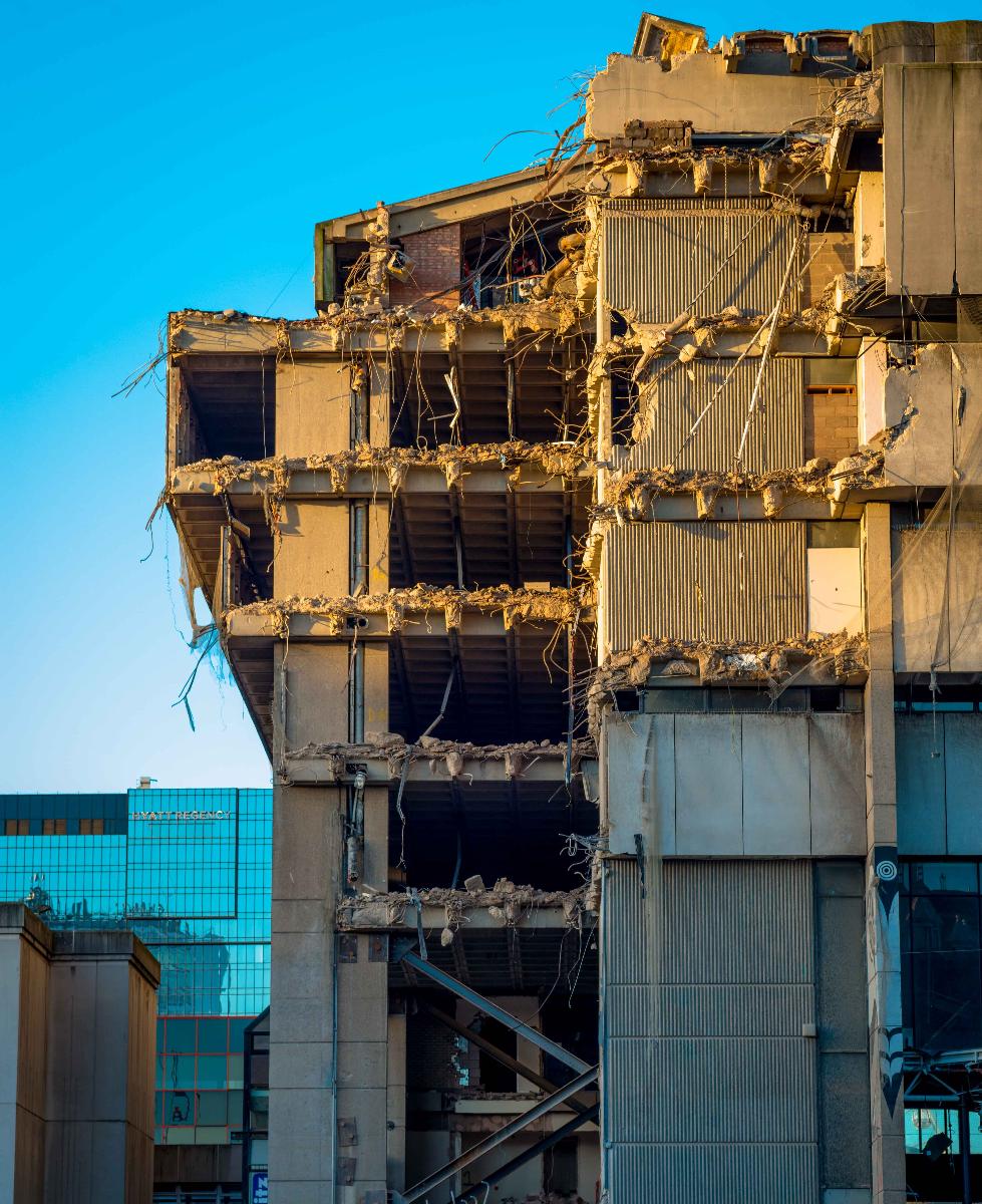 Birmingham Central Library under demolition 