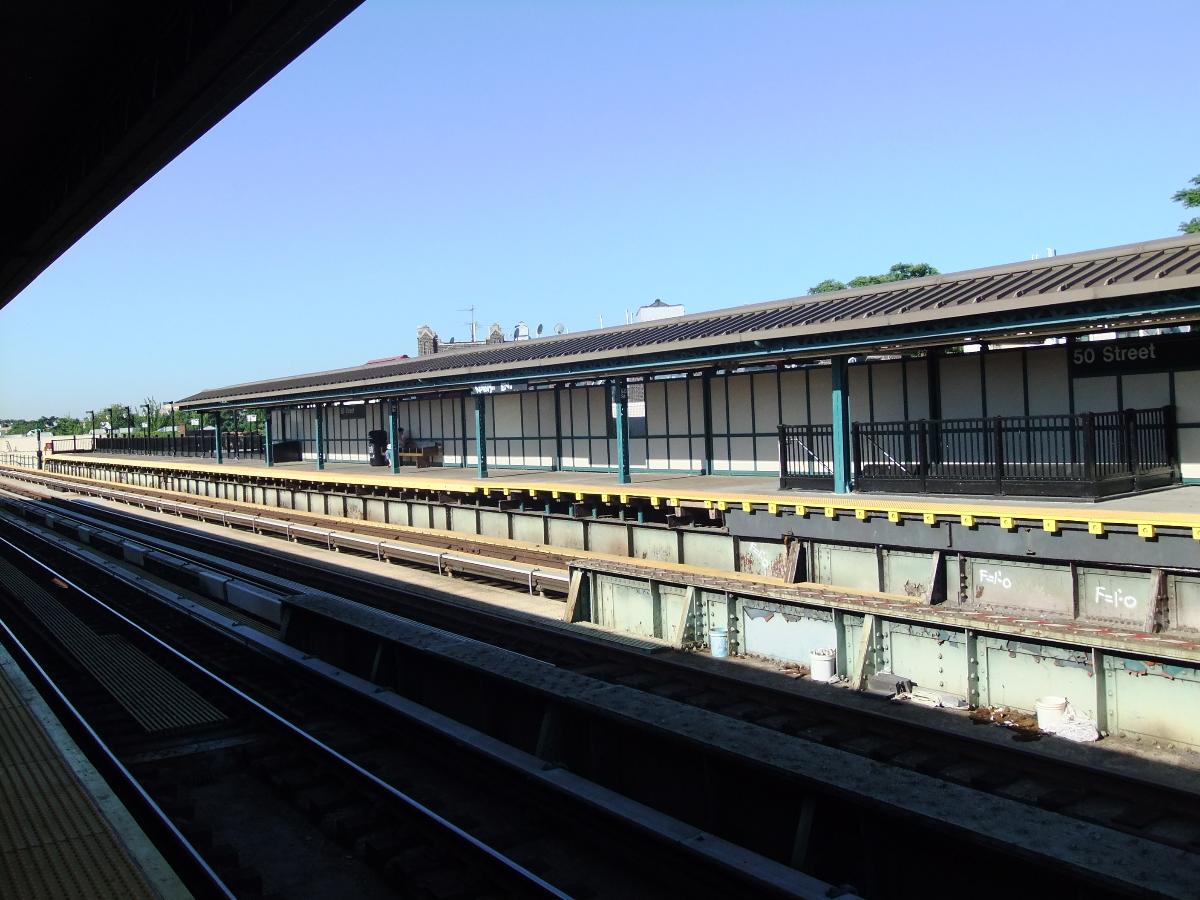 50th Street BMT station, Coney Island bound platform 