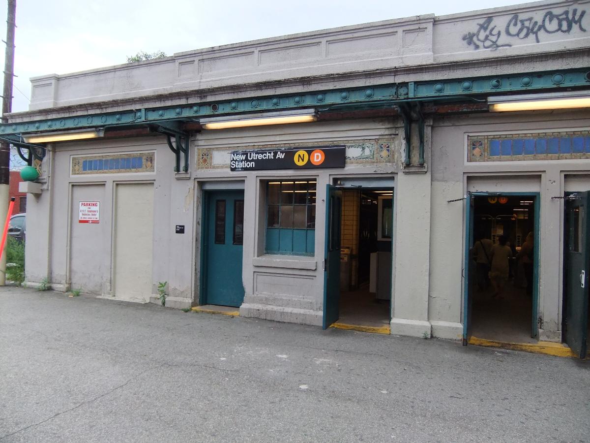 Entrance to the 62nd Street-New Utrecht Avenue subway station in Brooklyn, New York 