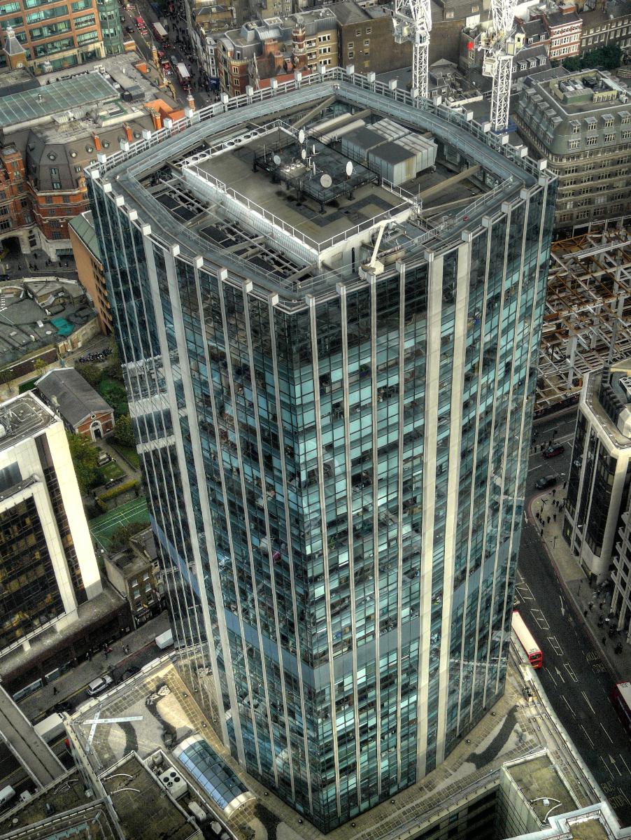 99 Bishopsgate, London as viewed from the top of Tower 42 