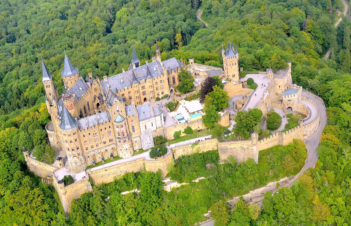 Aerial view of Hohenzollern Castle 