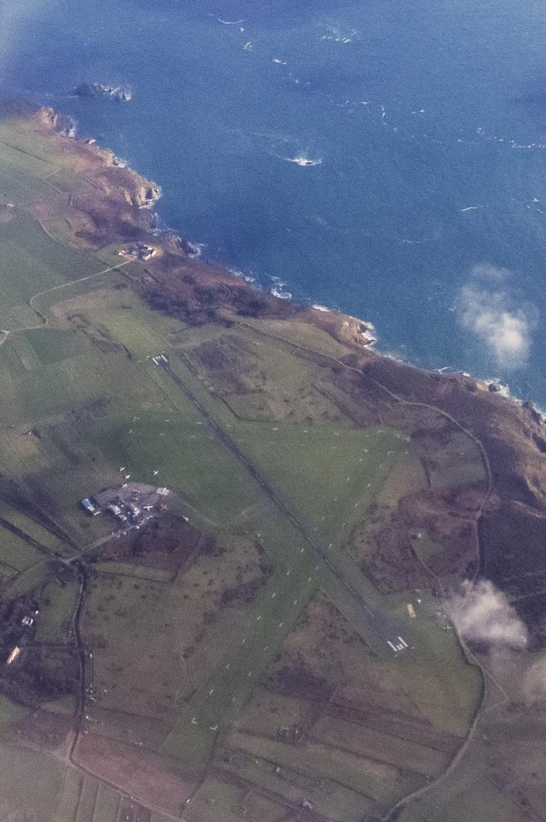 Arial view of Alderney Airport 